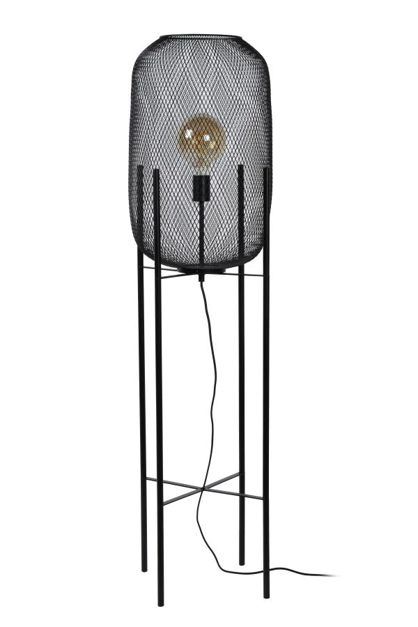 Lucide MESH - Lampadaire - Ø 35 cm - 1xE27 - Noir - éteint